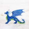 Toy Animals And Creatures Wooden Caterpillar | Wooden Blue Dragon Toy