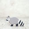 Toy Animals And Creatures Wooden Caterpillar | Wooden Raccoon Toy