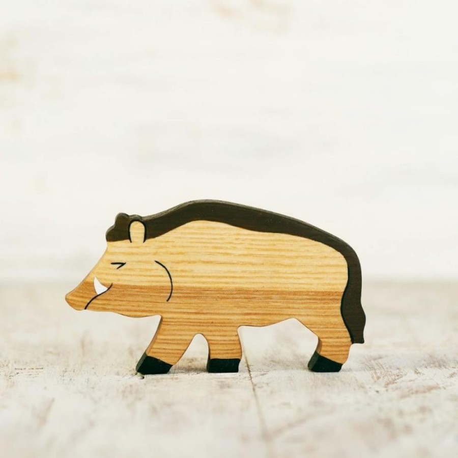 Toy Animals And Creatures Wooden Caterpillar | Wooden Wild Boar Toy