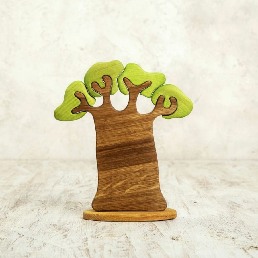 Tree Toys Wooden Caterpillar | Wooden Baobab Tree