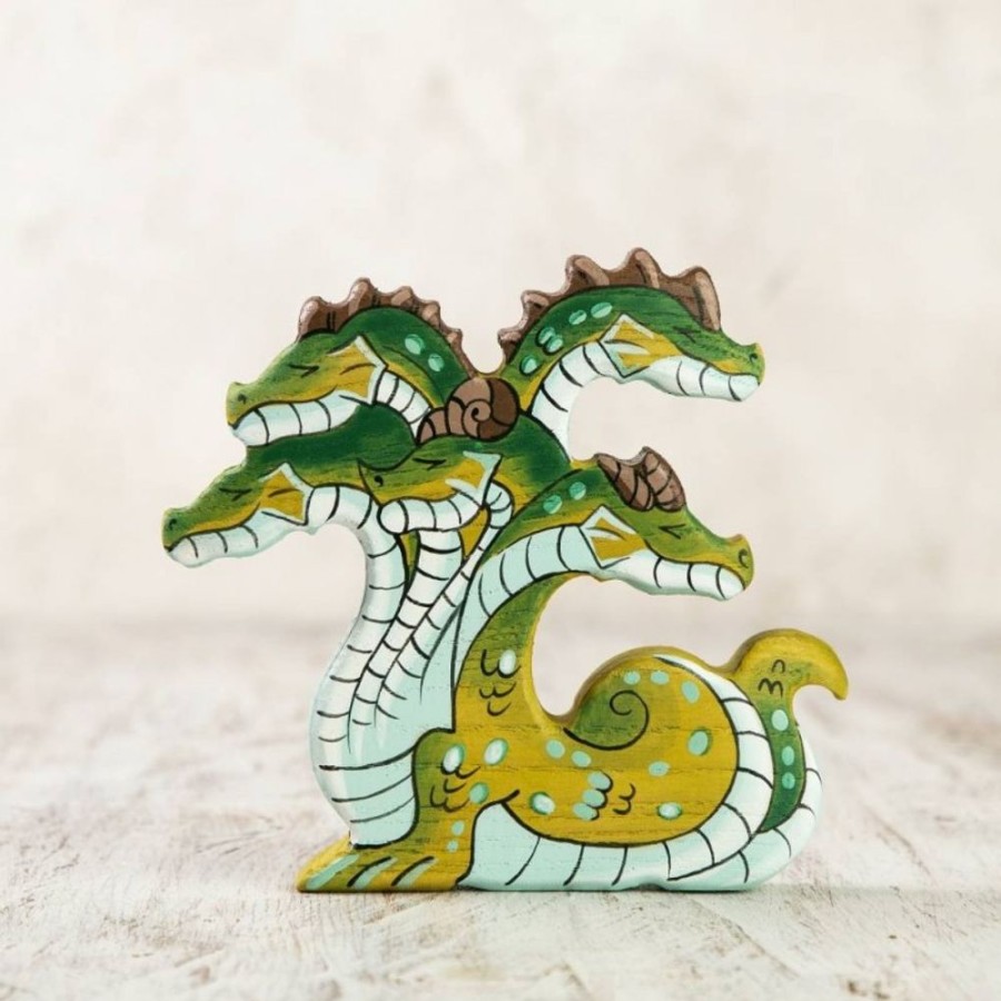 Toy Animals And Creatures Wooden Caterpillar | Wooden Hydra Figurine