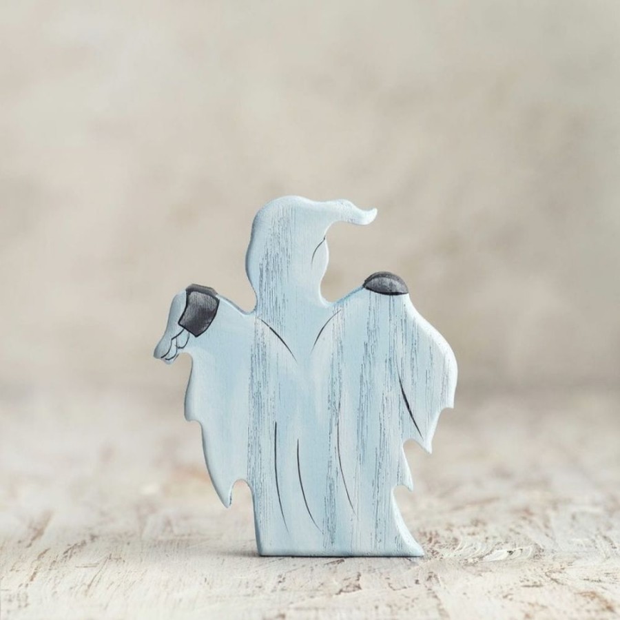 Toy Animals And Creatures Wooden Caterpillar | Handcrafted Wooden Ghost Toy-Ethereal Spirit & Classic Spooky Decor Halloween