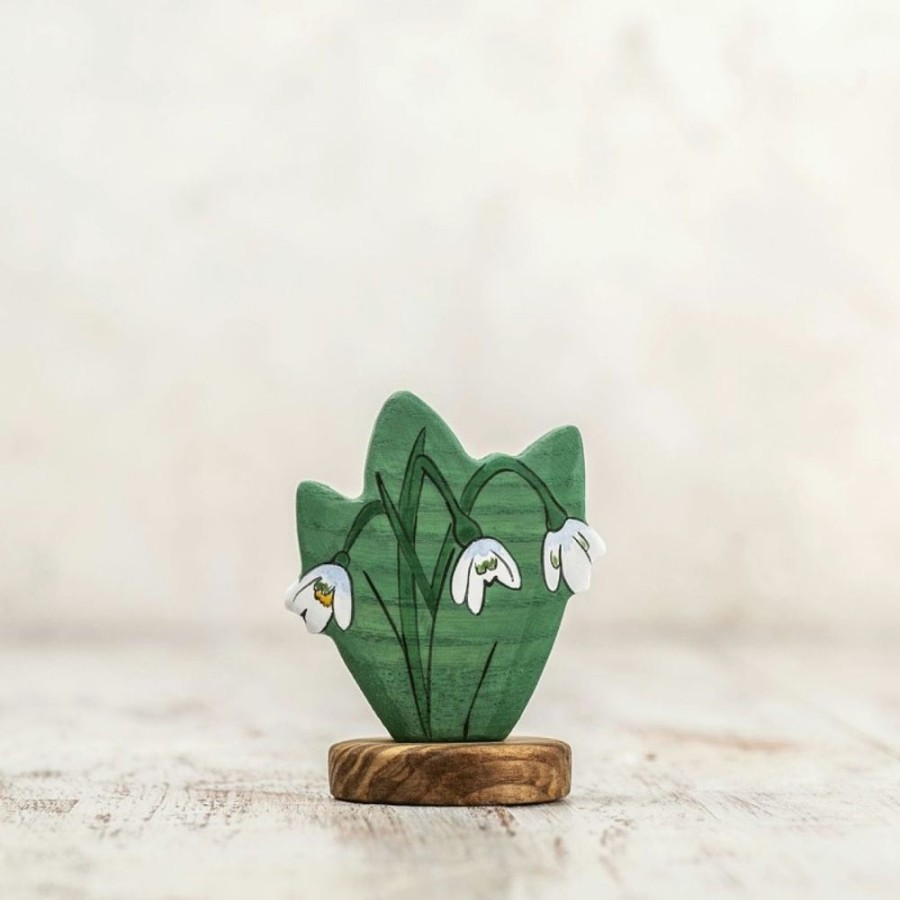 Toy Animals And Creatures Wooden Caterpillar | Wooden Snowdrop Flower Toy