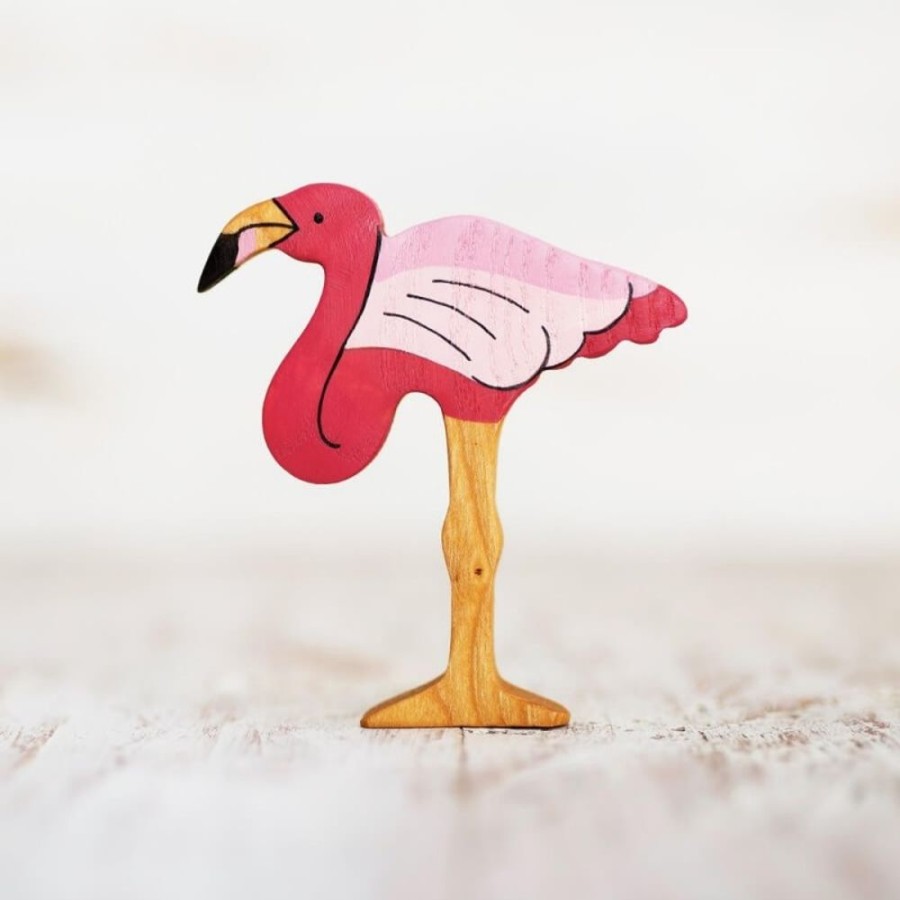 Toy Animals And Creatures Wooden Caterpillar | Wooden Flamingo Toy