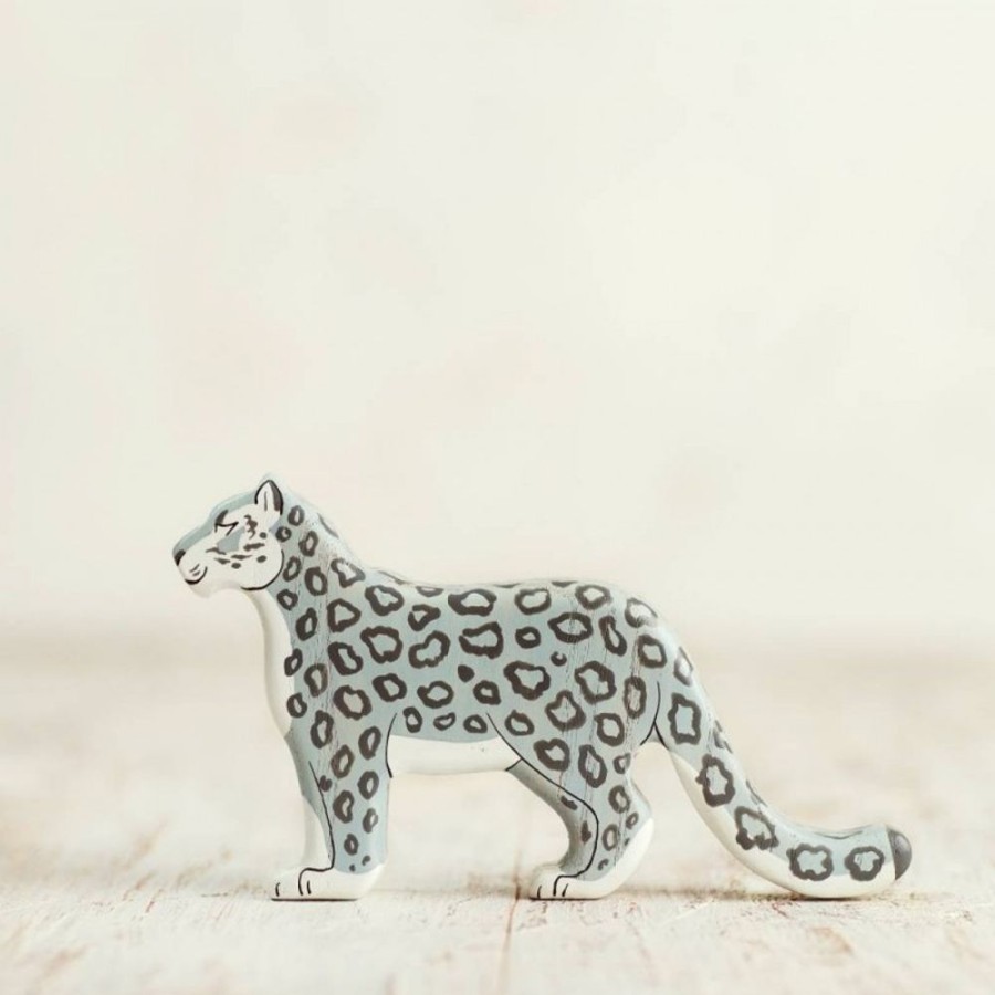 Toy Animals And Creatures Wooden Caterpillar | Wooden Snow Leopard Figurine