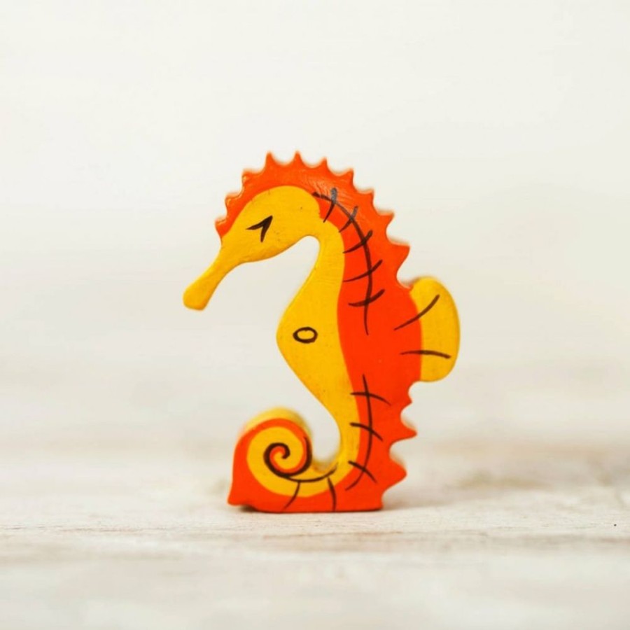 Toy Animals And Creatures Wooden Caterpillar | Wooden Seahorse Toy