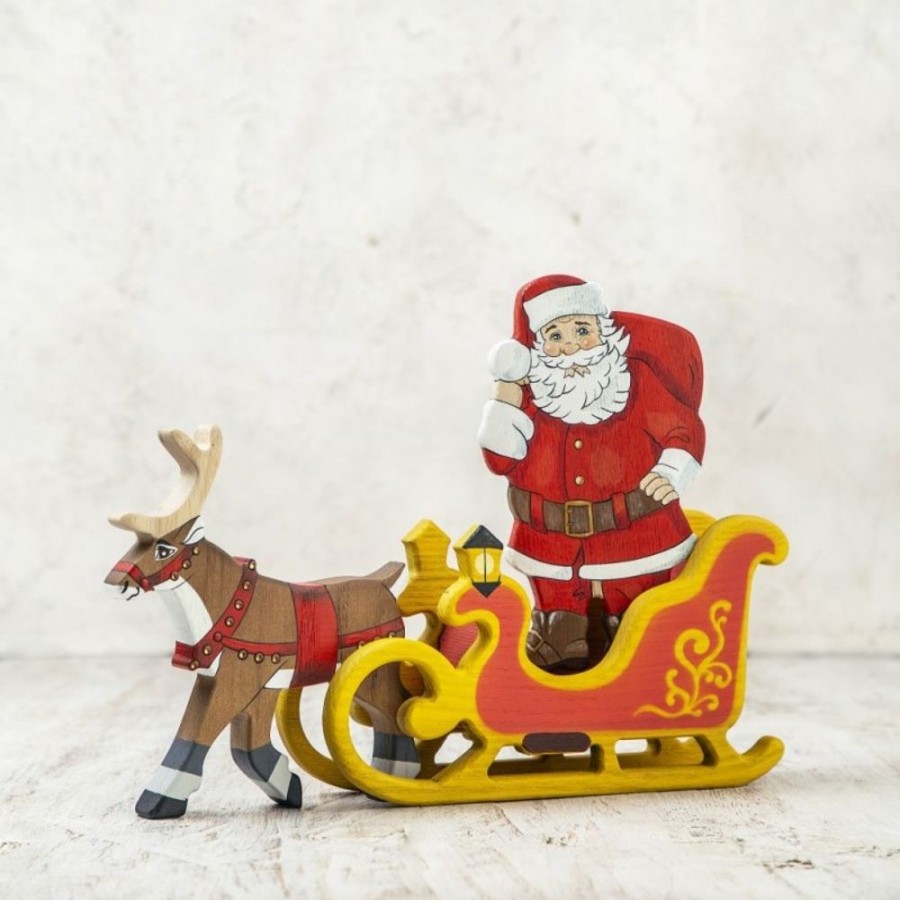 Toy Animals And Creatures Wooden Caterpillar | Christmas Wooden Sleigh