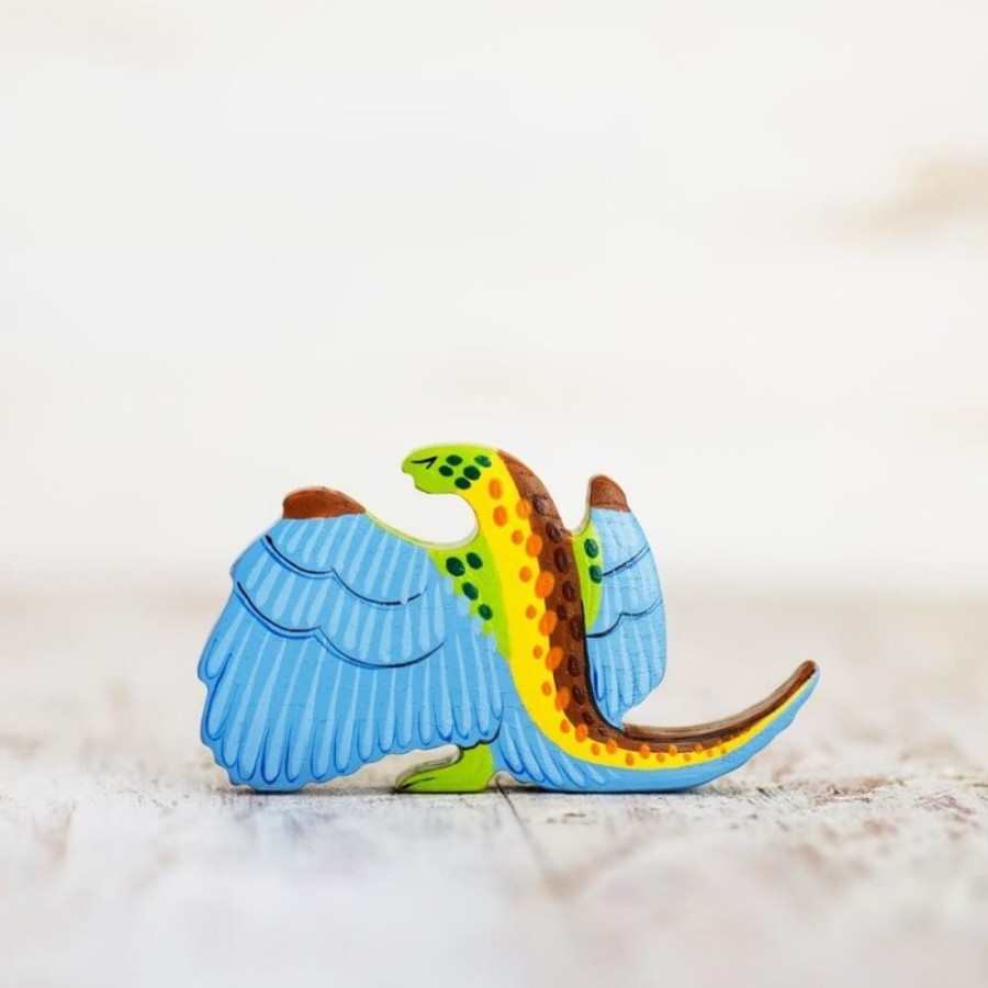 Toy Animals And Creatures Wooden Caterpillar | Wooden Archaeopteryx Toy