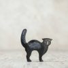 Toy Animals And Creatures Wooden Caterpillar | Wooden Black Cat Toy Halloween Decor