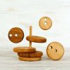 Learning Toys Wooden Caterpillar | Stacking Toy Round Montessori