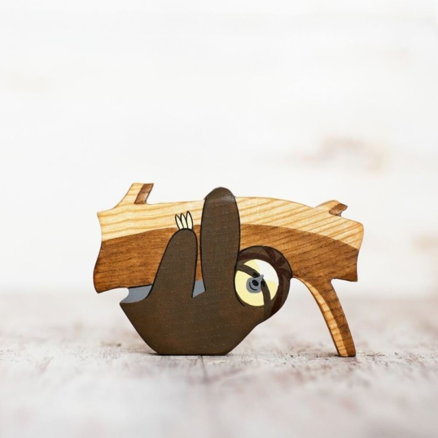 Toy Animals And Creatures Wooden Caterpillar | Wooden Sloth Toy