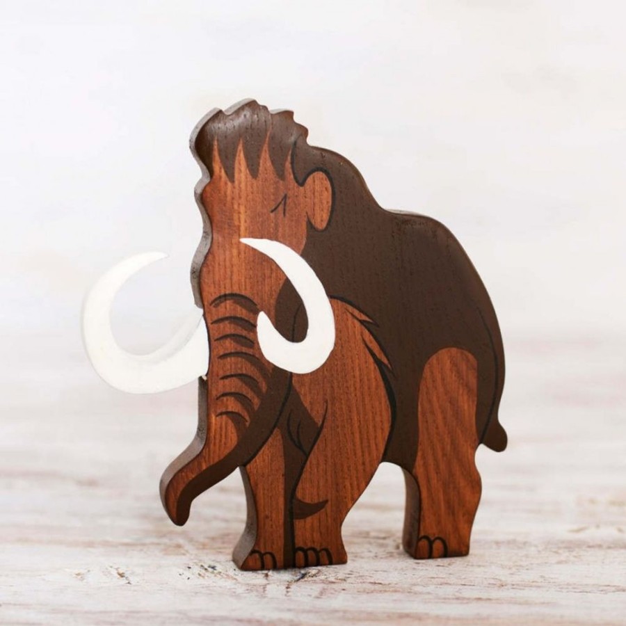 Toy Animals And Creatures Wooden Caterpillar | Wooden Mammoth Toy