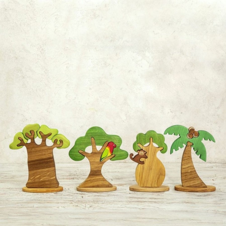 Tree Toys Wooden Caterpillar | Wooden Palm Tree