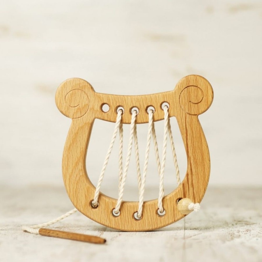 My First Toys Wooden Caterpillar | Lyre Lacing Toy