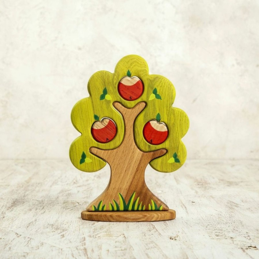 Tree Toys Wooden Caterpillar | Wooden Apple Tree