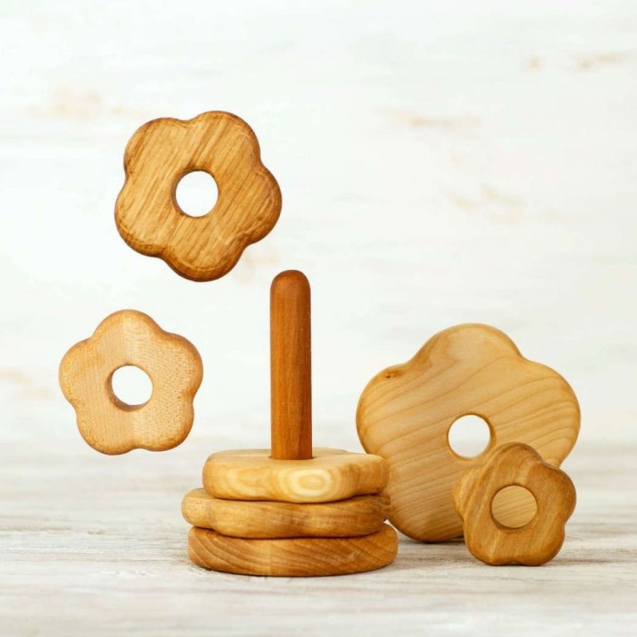 Learning Toys Wooden Caterpillar | Stacking Toy Flower