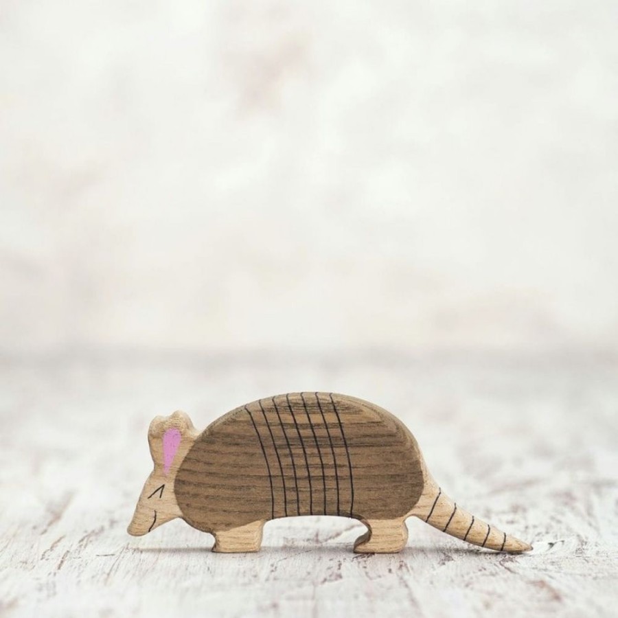 Toy Animals And Creatures Wooden Caterpillar | Wooden Armadillo Toy