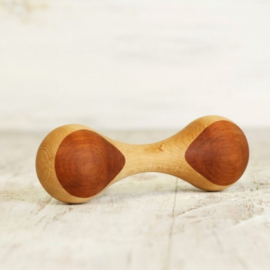 My First Toys Wooden Caterpillar | Dumbbell-Shaped Rattle