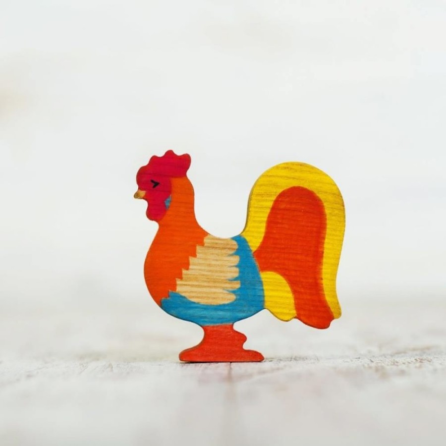 Toy Animals And Creatures Wooden Caterpillar | Wooden Rooster Toy