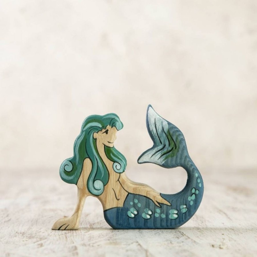 Toy Animals And Creatures Wooden Caterpillar | Wooden Mermaid Figurine