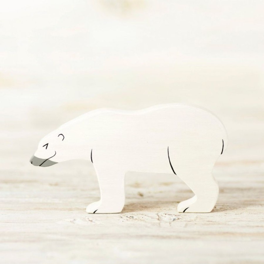 Toy Animals And Creatures Wooden Caterpillar | Wooden Polar Bear Toy