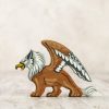 Toy Animals And Creatures Wooden Caterpillar | Wooden Griffin Figurine