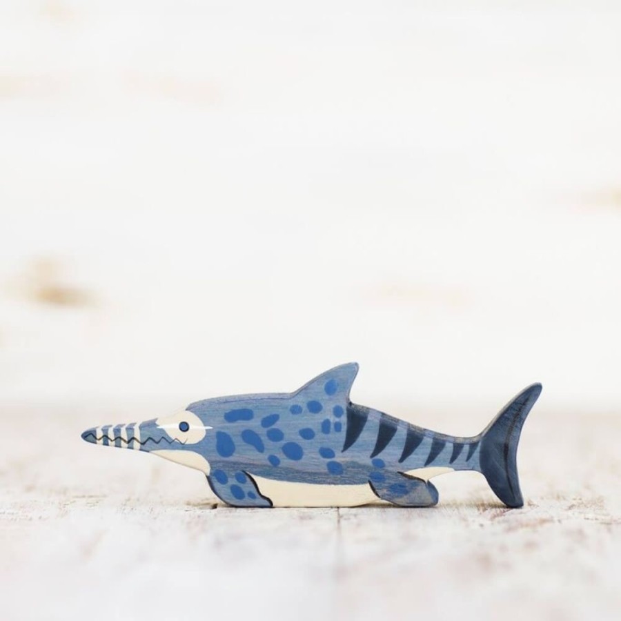 Toy Animals And Creatures Wooden Caterpillar | Wooden Ichthyosaurus Toy