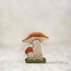 Toy Animals And Creatures Wooden Caterpillar | Wooden Red Cap Bolete Toy-Wooden Mushroom-Experience The Wonders Of The Forest With This Eco-Friendly, Handcrafted Toy